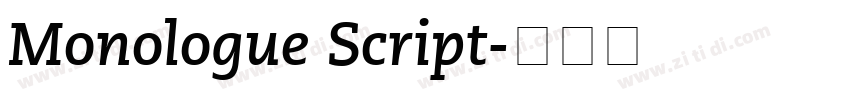 Monologue Script字体转换